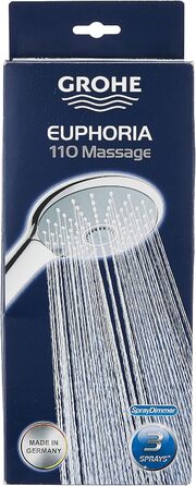 Ручний душ GROHE Euphoria 110 Massage, 3 режими, антикальк, хром