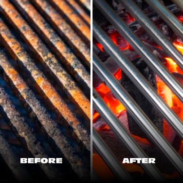 Безщетинкова щітка для гриля BBQ-AID 45,7 см, з нержавіючої сталі, зручна для очищення всіх типів грилів, безпечна щітка та скребок для гриль-набору
