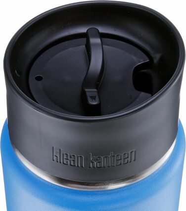Термос Klean Kanteen Wide з вакуумною ізоляцією та кришкою Cafe Cap 2.0, питна пляшка з нержавіючої сталі