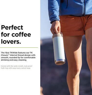 Термос-бутилка Klean Kanteen TKWide 1 л, для води, Tofu, чоловіча