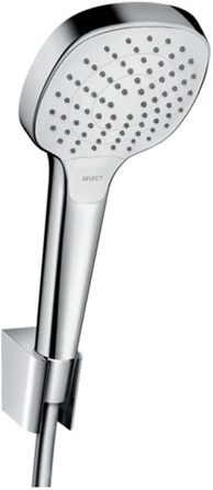 Душова лійка hansgrohe Croma Select E, 3 режими, білий/хром, з тримачем і шлангом 1,25 м
