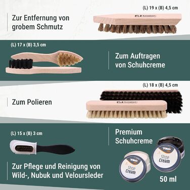 Набір для чищення взуття Langlauf Schuhbedarf Verona, 9 предметів, у коробці – ідеальний подарунок, засоби для догляду за взуттям, щітки, крем для взуття