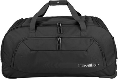Дорожня сумка на колесах Travelite Kick Off, середня, 68 см, 65 л, чорна – валіза для подорожей і спорту