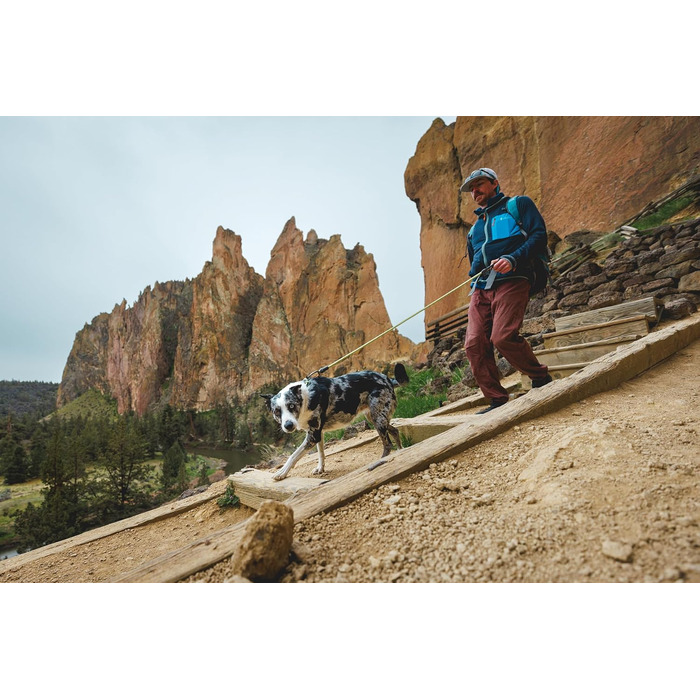 RUFFWEAR Knot-a-Leash — світловідбивний повідок для собак із мотузки з карабіном, 1,5 м, 7 мм, чорний