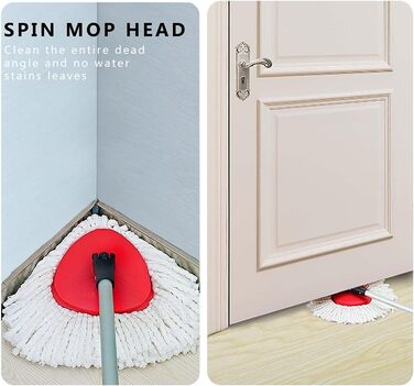 Запасні насадки для швабри Yision Spin Mop, 100% мікрофібра, 360° обертання, 12 шт, білі, для легкого прибирання підлоги