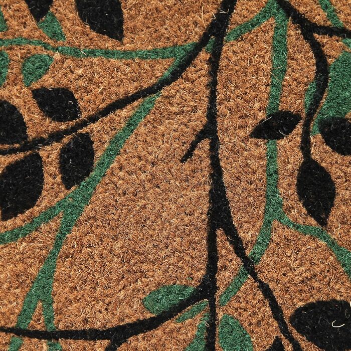 Coco&Coir® Преміум кокосовий килимок для вхідних дверей, нековзний на ПВХ основі, для внутрішнього та зовнішнього використання, 45x75 см