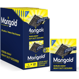 Набір металевих губок Marigold Scrub Away для чищення, 20 шт, нержавіюча сталь, 11x1.8x15.5 см, сіра