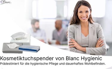 Диспенсер для косметичних та вологих серветок Blanc HYGIENIC Futura, настінний, пластиковий, 100 аркушів, білий