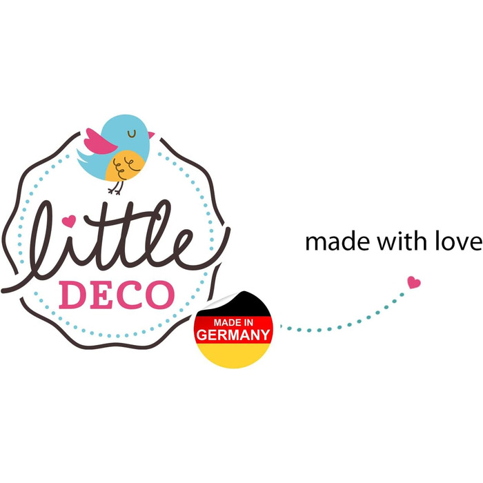 Настінний декор Little Deco – вінілові стікери Веселка Boho з сердечками для дитячої кімнати, наклейки DL935-4