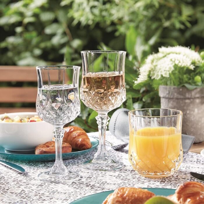 Келихи для вина Cristal d'Arques Paris Longchamp 170 мл, 6 шт, із Кварксу, підвищена міцність, прозорість та блиск, посилена упаковка