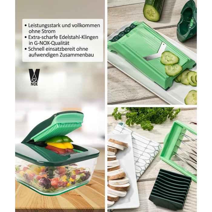 Мультифункціональна овочерізка Genius Nicer Dicer Chef 34-в-1 з томаторізкою, скляною чашею, для нарізки овочів, спіралей, скибок, соломки, джулієн