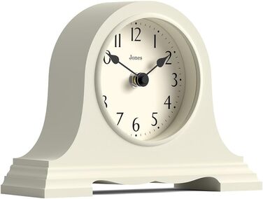Настільний годинник JONES CLOCKS Speakeasy, класичний дизайн у стилі Наполеон, світло-кремовий, для письмового столу, полиці або тумбочки