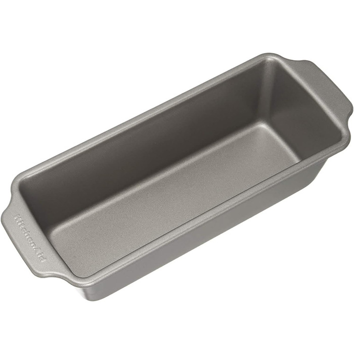 Форма для випічки KitchenAid 27x11 см, алюмінізована сталь, антипригарна, без PFAS, для хліба, кексів, м'ясного хліба, підходить для духовки до 230°C, морозильника, посудомийної машини, сіра
