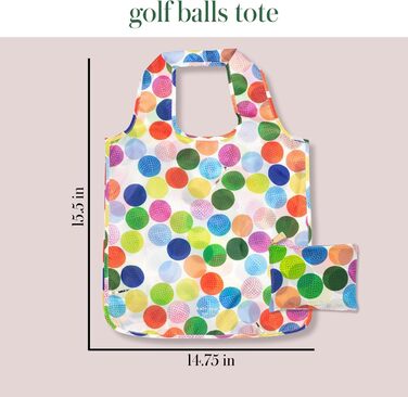 Жіноча багаторазова шопер-сумка Kate Spade New York з написом Get Carried Away, мінігольф-дизайн