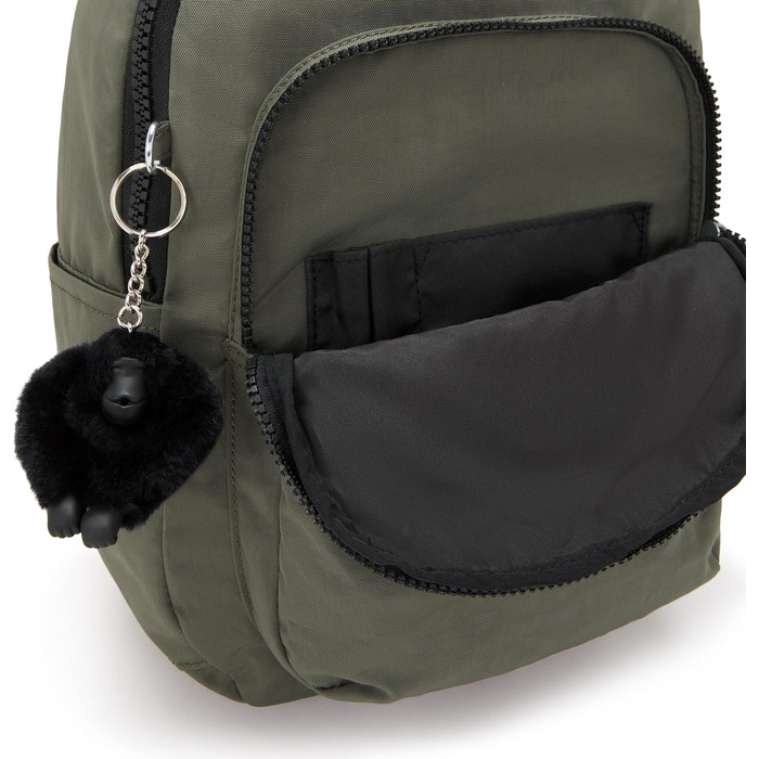 Рюкзак Kipling Seoul S зелений, захист для ноутбука, малий