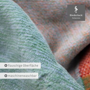 Плед biederlack Pure Cotton Karo, фланелевий, 150x200 см, 100% бавовна, кольорова клітинка, еко, виготовлено в Німеччині
