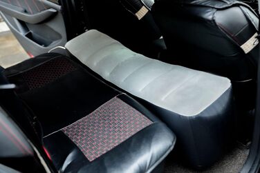 Автомобільний надувний матрац для заднього сидіння 130×27×37 см з подушкою, комплект з насосом для подорожей і кемпінгу