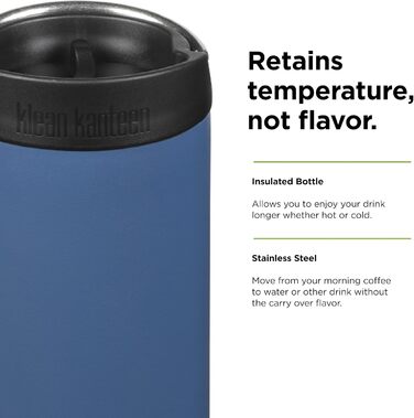 Термос-пляшка Klean Kanteen TKWide 473 мл, бірюзова, для напоїв, нержавіюча сталь