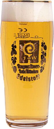 Пивний келих Augustiner Bräu München Edelstoff 0,5 л, набір 6 шт, діамантове скло