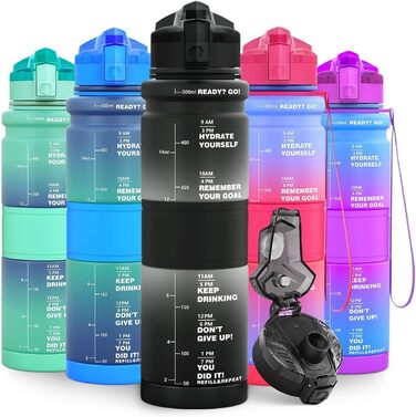 Дитяча спортивна пляшка ZORRI 503 мл, BPA-free, з фільтром, чорна/біла, екологічний тритан