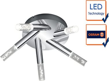 Світильник для ванної Trio Leuchten Bolsa LED, 3.2 Вт, хром, прозорий акрил з бульбашками