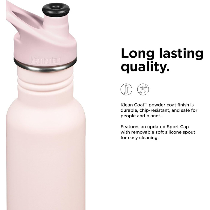 Пляшка для води Klean Kanteen Classic Narrow 532 мл, рожевий