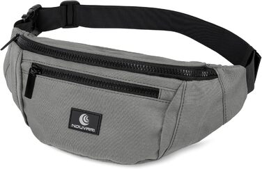 Унісекс поясна сумка для чоловіків і жінок Bauchtasche, водовідштовхувальна гаманцева сумка для фестивалів, кемпінгу, спорту, подорожей і походів, карбон-сірий