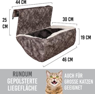Опалювальне лежанка для котів XXL, підвісна, для радіатора, коричнева, зручна гамака для великих котів