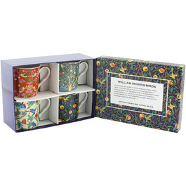 Набір кухлів William Morris Leonardo Collection, 4 шт. — порцелянові чашки з малюнком