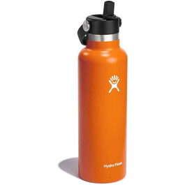 Термобутилка HYDRO FLASK 621 мл з трубочкою, вакуумна нержавіюча пляшка для води, з герметичною кришкою, для гарячого та холодного, колір Mesa