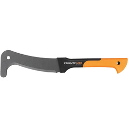 Мачете Fiskars WoodXpert XA3 50,5 см, антипригарне покриття, загартована сталева лезо, скловолоконна ручка, з чохлом, чорний/помаранчевий