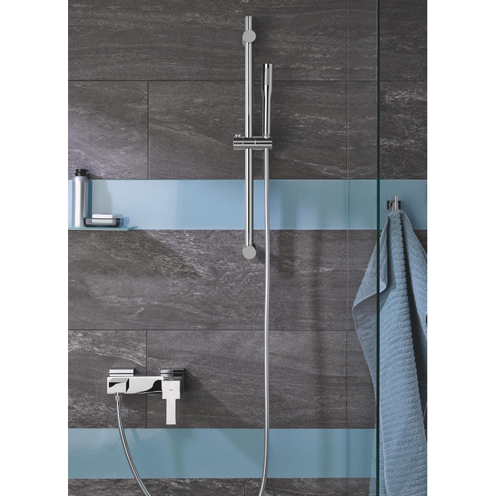 Ручний душ GROHE Vitalio Get 1 режим, антикальк, для проточних водонагрівачів, подвійна стінка, сріблястий
