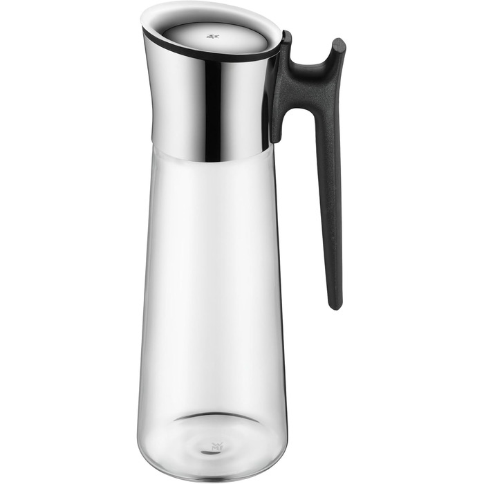 Глечик для води WMF Basic 1,5 л з ручкою і силіконовою кришкою, скляний графин з кришкою Closeup