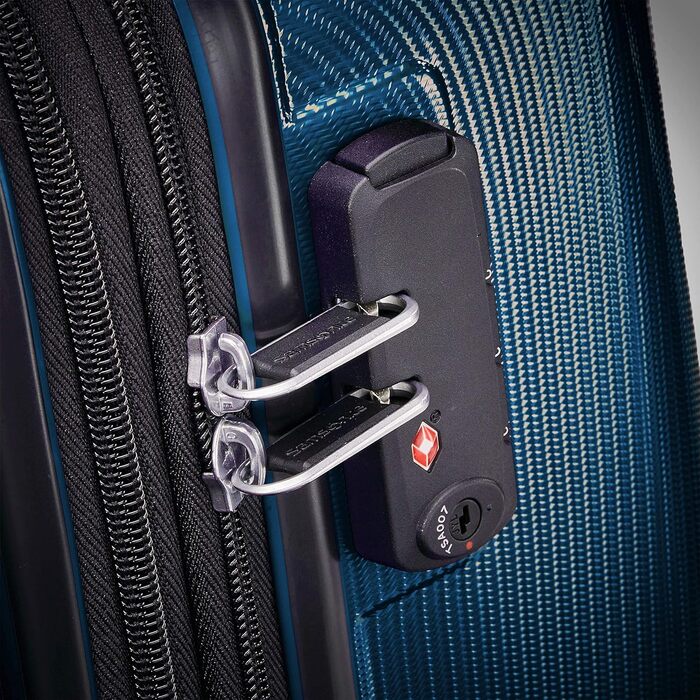 Жорстка валіза Samsonite Winfield 3 DLX з обертовими колесами, ручна поклажа, синя, універсальний розмір