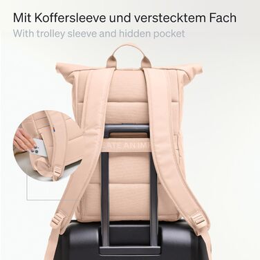 Рюкзак GOT BAG Rolltop Easy із переробленого океанічного пластику, водонепроникний, для ноутбука 16'', 31 л (Pearl)