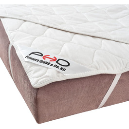 Наматрацник PHD Primera Natural 200x200 см, 100% бавовна, захист для матраца, бокс-спрінг та топера, прати при 40°C