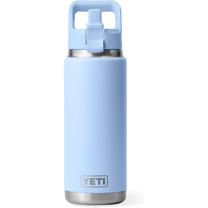 Термобутилка YETI Rambler C з трубочкою, вакуумна нержавіюча сталь, 769 мл, синя