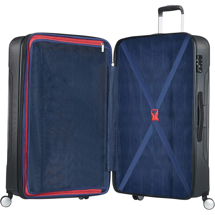 Валіза American Tourister Tracklite Spinner 78 см, 120 л, розширювана, темно-сіра
