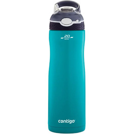 Термобутилка Contigo Ashland Chill з трубочкою, нержавіюча сталь, 590 мл, ізольована, для спорту, велосипеда, туризму, не протікає (Scuba)