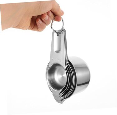 Набір мірних ложок і кухлів з нержавіючої сталі Amosfun (4 шт. и)