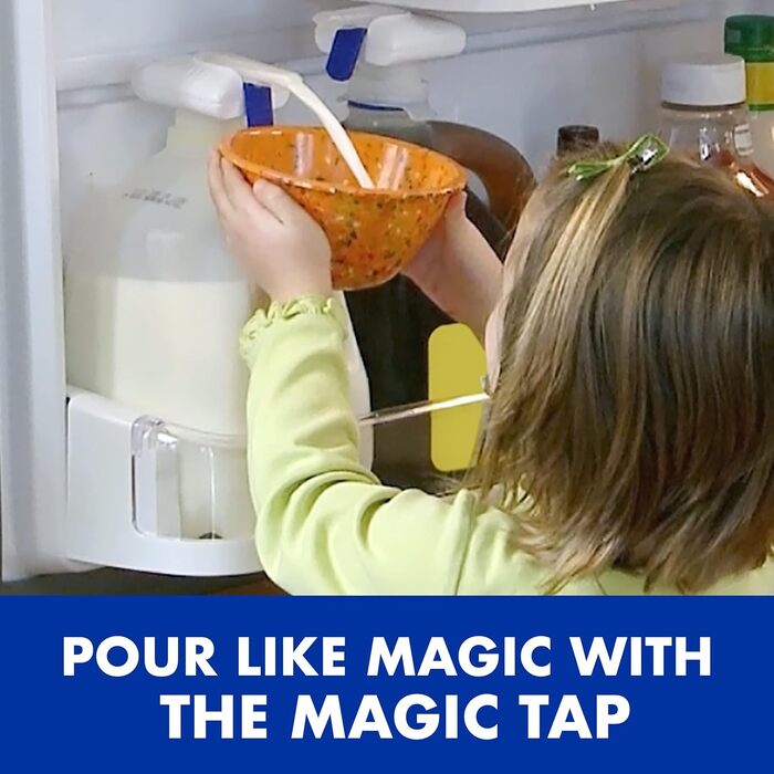 Автоматичний диспенсер для напоїв Magic Tap для холодильника, 3 шт., білий – безконтактний дозатор для молока та соку, подарунок для жінок і чоловіків