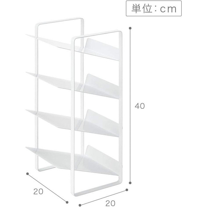 Yamazaki Tower фляшковий стелаж, білий, сталь, мінімалізм, 20x20.5x40 см