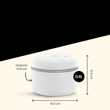 Вакуумний контейнер для кави та продуктів Fellow Atmos, білий, 0.4 л