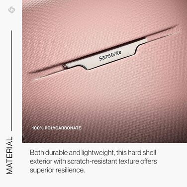 Жорсткий чемодан Samsonite Winfield 3 DLX з обертовими колесами, рожевий, універсальний розмір, ручна поклажа