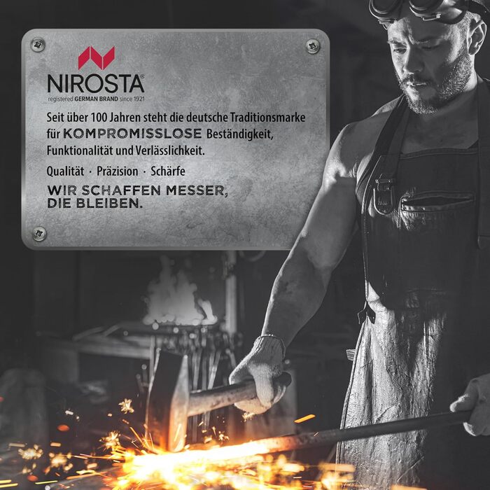 Набір ножів Nirosta Wave, преміум ножі з нержавіючої сталі з ергономічною ручкою Soft-Touch, універсальні кухонні ножі для різних задач, чорний колір, 4 шт.