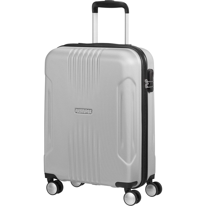 Валіза American Tourister Tracklite Spinner розсувна, 120 л, срібляста, велика, 4 колеса