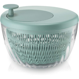 Сушарка для салату Guzzini SPIN&STORE з кришкою, оливкова, 26×19 см, 4000 мл