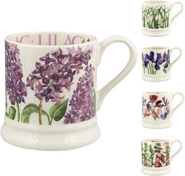 Велика керамічна чашка Emma Bridgewater 1/2 пінти, фіолетова, для кави, капучино, латте, чаю, подарунок на день народження