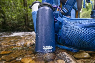 Пляшка для води CAMELBAK Eddy+ Lifestraw 1 л, чорна, універсальна, фільтр для очищення, для дорослих і підлітків