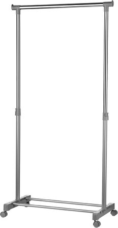 Преміум вішак для одягу на колесах Premier Housewares, хром, пластик, сірий, 43x80x152 см